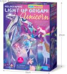 4M Set creativ - Origami holografic Unicorn cu iluminare (4M-04776)
