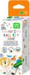 AVENIR Kit rola de desenat - 2 m, include stickere si 4 creioane colorate cerate, Safari - Haku Yoka (CS233119)