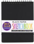 OOLY Caiet schite A4 hartie neagra, 75 file, 110 gr/mp , coperta DIY (118-SK-BLK)