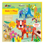 AVENIR Joc creativ Stick'N'Play cu scene 3D si stickere repozitionabile - Animale Safari (CH221839)