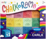 Ooly Creta lavabila Chalk-O-Rama, set de 12 cuburi, perfecta pentru desen pe asfalt (124-007) - kidstory