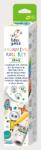AVENIR Kit rola de desenat autoadeziva - 3 m si 12 creioane colorate cerate, Spatiu - Haku Yoka (CS233066)
