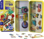 mierEdu Puzzle magnetic in cutie metalica, joc de potrivire si asociere - Camioane (ME0882) - kidstory Puzzle