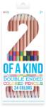 Ooly Creioane colorate duble - 12 creioane, 24 culori (128-103) - kidstory