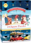 EUROGRAPHICS Calendar de Advent Animalutele si Craciunul, 24 puzzle-uri, 50 piese (EU8924-5734) Puzzle