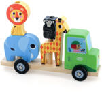 Vilac Tractor cu 4 animale - Jucarie de stivuire din lemn - Vilac (7637)