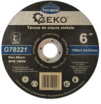 GEKO Disc debitare metale 150 mm x 1.6 mm x 22 mm 02100 (G78221) Disc de taiere