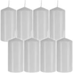  Lumânare cilindrică albă - set de 8 bucăți 75437 (5906927351995)
