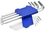 GEKO Set chei hexagonale, capăt rotunjit cu bilă 1.5 - 10mm 9 piese 00635 (G01704) Cheie imbus