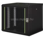 ASSMANN DN-19 09-U-SW 19" 9U 509x600x450mm lapraszerelt üvegajtós fekete Unique fali rack szekrény (DIGITUS_DN-1909-U-SW) (DIGITUS_DN-1909-U-SW)