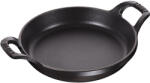 Staub Kerek öntöttvas mini fekete ovális sütőtál O 12 cm Staub (ST1301123)