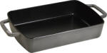 Staub Öntöttvas ovális sütőtál grafitszürke 30 x 20 cm Staub (ST1303018)