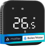Meross MTS215BMA-B(EU) intelligens Wi-Fi termosztát (fekete) (MTS215BMA-B-EU) - scom