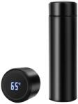  Fekete Smart termosz infúziós szűrővel, hőmérséklet LED kijelzővel, 500 ml, rozsdamentes acél (TSLEDBLK-2118)