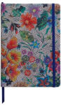 Clairefontaine Notebook coperta tare piele, A5, 144 pagini, Celeste MULTICOLOREDFLOWERS (CAI249)