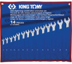 KING TONY 14 részes ultra könnyű csillag-villáskulcs készlet 8-24mm (8 / 10 / 11 / 12 / 13 / 14 / 15 / 16 / 17 / 18 / 19 / 21 / 22 / 24 mm) 12A4MRN (12A4MRN)