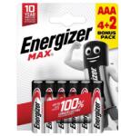 Energizer Max mikro ceruza elem (AAA) 6db E303328200 (E303328200)