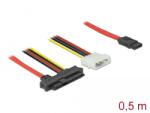 Delock Cablu SAS SFF-8482 + sursă de alimentare 1 buc. 7 pini SATA 0, 5 m