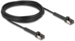 Delock RJ45 тънък мрежов кабел Cat. 6A U/FTP огъващ се черен с дължина 5 м