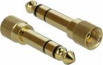 Delock Cablu jack stereo 3.5mm 3 pini T-T + adaptor cu surub 6.35 mm 2m Delock 85786 (85786)