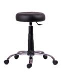 Antares Табуретка Antares HOCKER CR, до 100кг, изкуствена кожа, газов механизъм, хромирана база, черна
