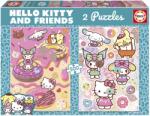 Educa Puzzle Educa de 2 x 500 piese - Hello Kitty și prietenii: Dulciuri tentante (EDU20587) Puzzle