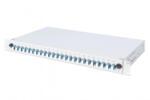 ASSMANN DN-96332-4 19" 1U 24xLC duplex OM4 toldóval pigtaillel és kötőkazettával szerelt optikai patch panel