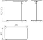  Psací stůl/stůl s nastavitelnou výškou Unikátní LAPTOP DESK černý