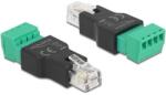 Delock RJ11/14 - Bloc terminal 4pin M/F adaptor negru 66527 (66527)