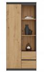 Topeshop RS-80 BILY ANTHRACITE/OAK ARTISAN office bookcase Raft
