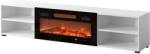  RTV cabinet POLO 180x33x39 white + fireplace black