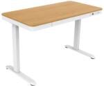 Tuckano Electric Height Adjustable Desk ET119W-C White/Oak. Desk top dimensions 120 x 60cm