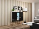 Cama Sideboard VIGO 90/120/38 white/black glossy Comoda