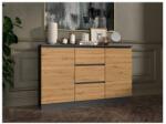  2D3S chest of drawers 120x30x75 cm, anthracite/artisan Comoda