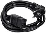 Gembird Type F/C19 1.8m Black Power plug type F C19 coupler