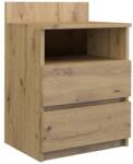 Topeshop M1 ARTISAN nightstand/bedside table 2 drawer(s) Oak
