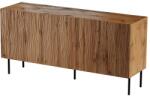  JUNGLE chest of drawers 152x40.5x74.5 oak wotan + black legs Comoda