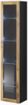  Cama glass-case VIGO '180' 180/40/30 black/wotan oak Bufet