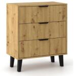  Scandi 3s Slim Oak Artisan Chest Of Drawers Comoda