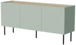 Cama FELLINI chest of drawers 150x40x70 olive + oiled oak top Comoda