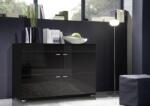 Cama sideboard LOGO II NIGHT 120/42/78 black/black gloss Comoda