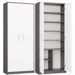  Oliv 2d Closed Shelving Unit, Anthracite/white Set Raft