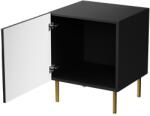  Bedside table 2 pcs. JUNGLE 53.5x40.5x44 black matt + golden legs