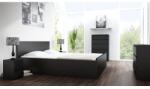 Topeshop M2 CZERŃ nightstand/bedside table 2 drawer(s) Black