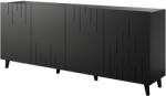  BARI chest of drawers 200x42x82 black matt Comoda
