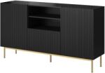  PAFOS chest of drawers on golden steel frame 150x40x90 cm matte black Comoda