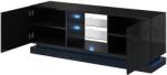  Cama TV cabinet QIU 160 MDF black gloss/black gloss