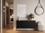 Cama VERA chest of drawers 150x40x80 black matt Comoda