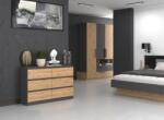 Topeshop M6 120 ANTRACYT/ART chest of drawers Comoda