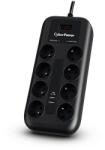  CyberPower Tracer III P0820SUF0-FR surge protector Black 8 AC outlet(s) 200 - 250 V 1.8 m